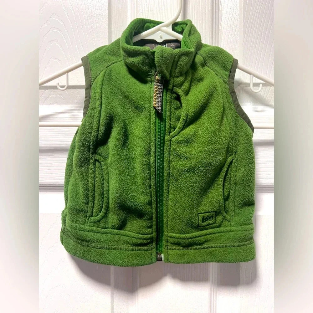 REI Green Zip Up Fleece Vest size 12 Months